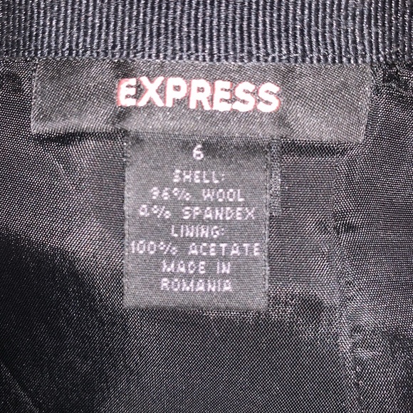 Express Fit And Flare Light Weight Wool Skirt - Picture 3 of 3